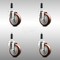 Service Caster 4 Inch 316SS Maroon Polyurethane Swivel 3/4 Inch Expanding Stem Caster Set SCC SCC-SS316EX20S414-PPUB-MRN-34-4 - alternate 1